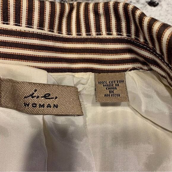 i.e. Brown Tan Pin Stripe Blazer - Picture 10 of 11